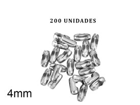 Cierres Canoa de Metal Color Niquel 4mm 